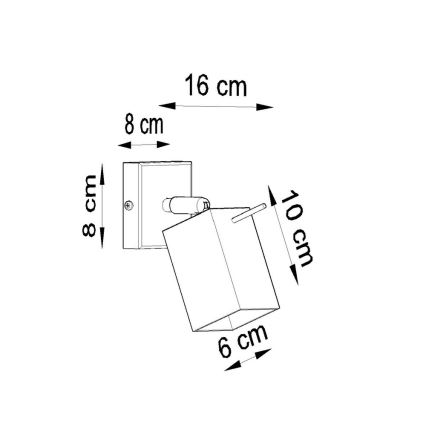 Wall spotlight MERIDA 1xGU10/40W/230V black