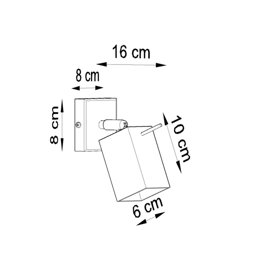 Wall spotlight MERIDA 1xGU10/40W/230V black