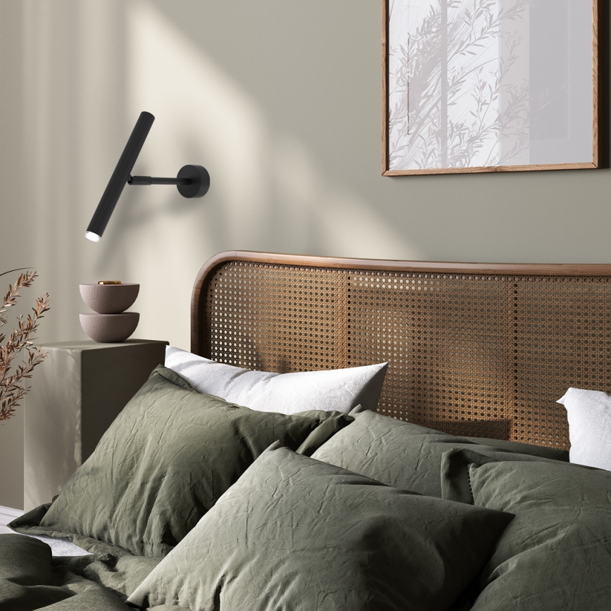 Wall spotlight MONZA 1xG9/8W/230V black
