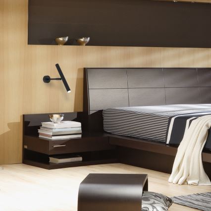 Wall spotlight MONZA 1xG9/8W/230V black