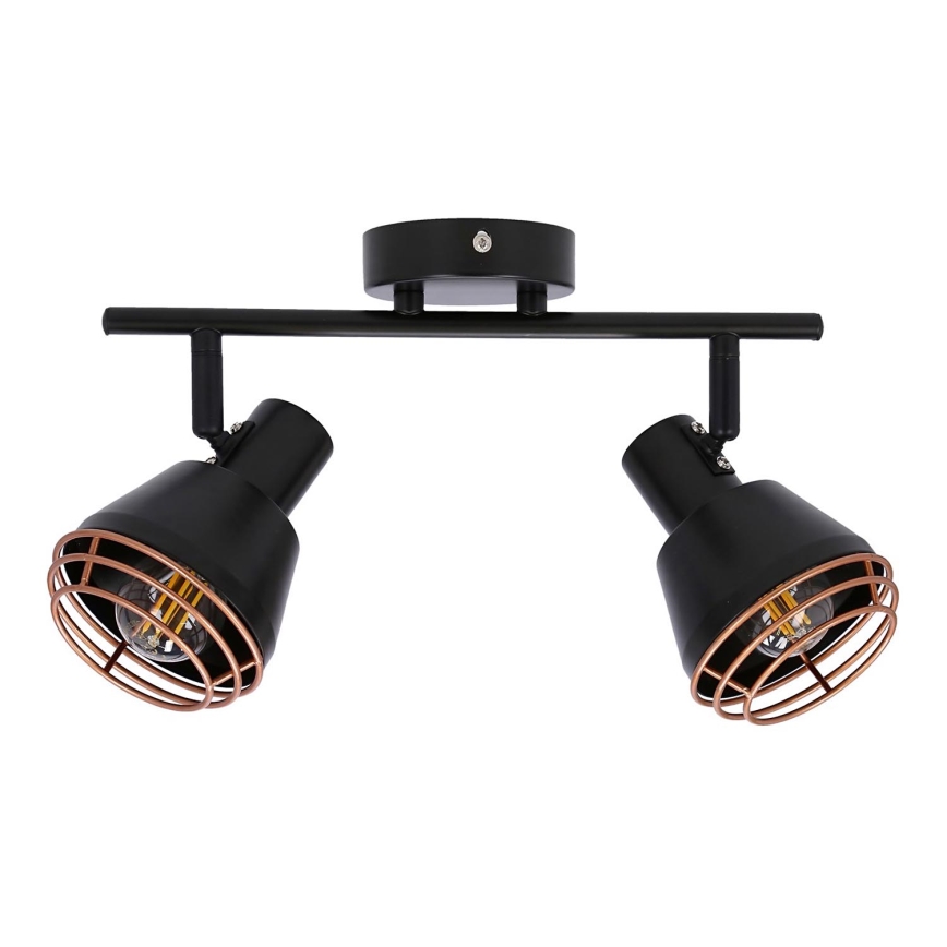 Wall spotlight NERIA 2xE14/40W/230V black/copper