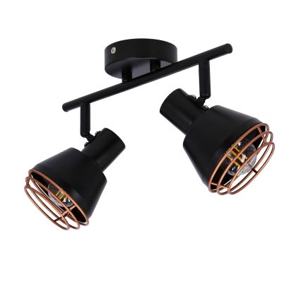 Wall spotlight NERIA 2xE14/40W/230V black/copper