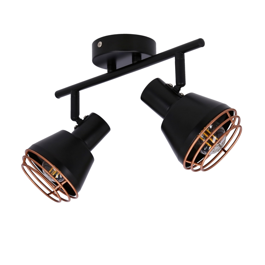 Wall spotlight NERIA 2xE14/40W/230V black/copper
