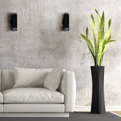 Wall spotlight PARIS 2xGU10/10W/230V IP20 black