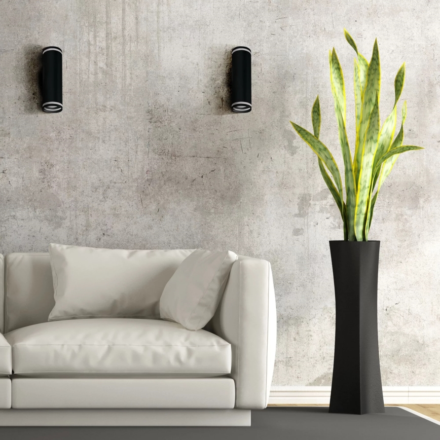 Wall spotlight PARIS 2xGU10/10W/230V IP20 black