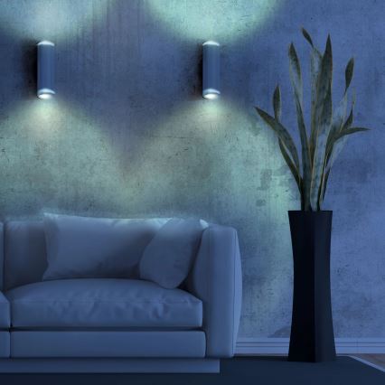 Wall spotlight PARIS 2xGU10/10W/230V white
