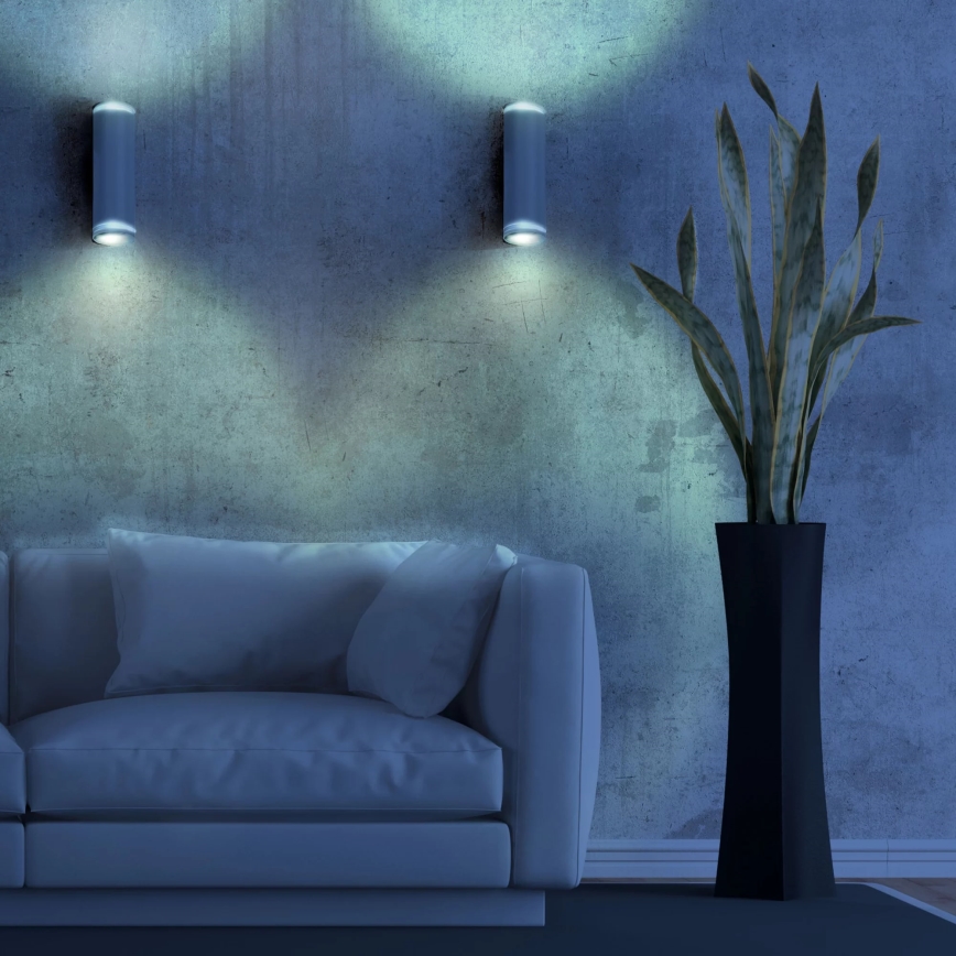 Wall spotlight PARIS 2xGU10/10W/230V white