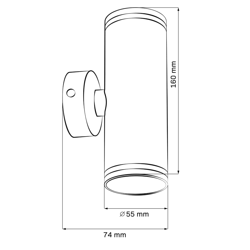 Wall spotlight PARIS 2xGU10/10W/230V white