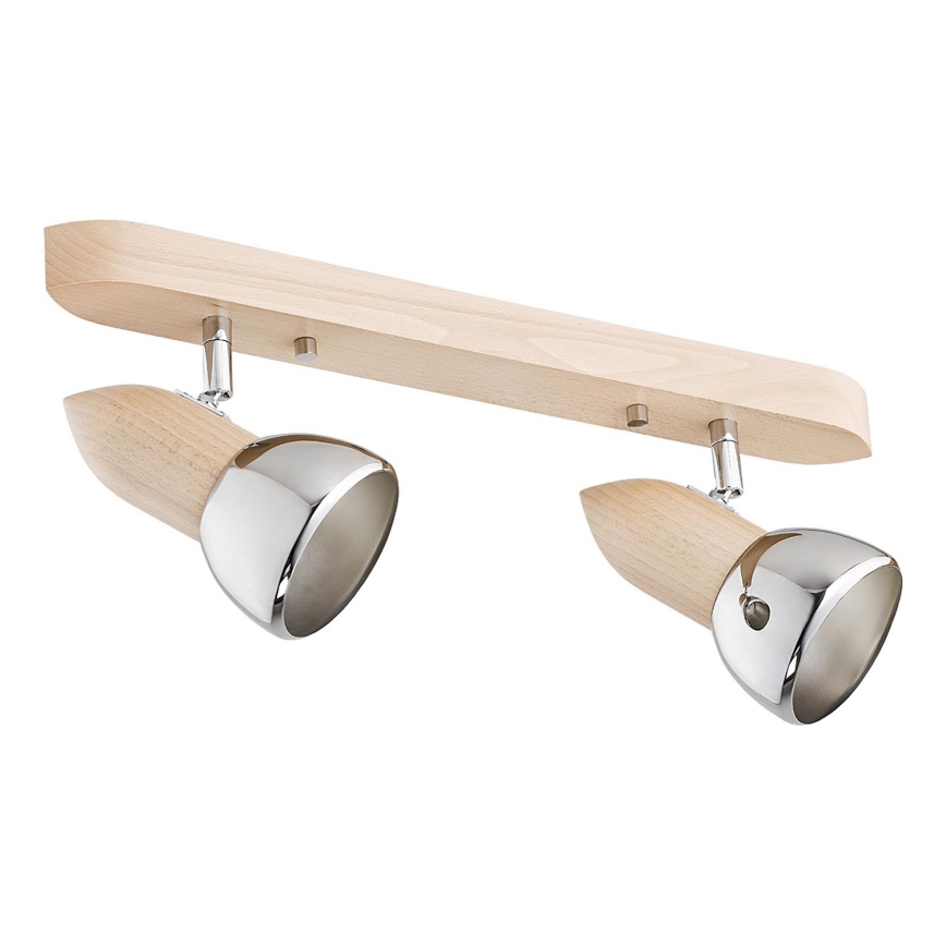 Wall spotlight SPARK 2xE27/15W/230V beech
