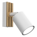Wall spotlight TERRA 1xGU10/8W/230V white/oak