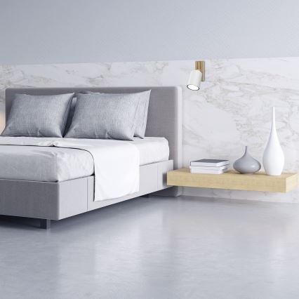 Wall spotlight TERRA 1xGU10/8W/230V white/oak