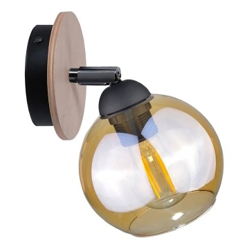 Wall spotlight THEA WOOD 1xE27/60W/230V