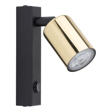 Wall spotlight TOP 1xGU10/10W/230V black/gold