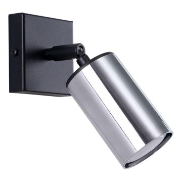 Wall spotlight WINX 1xGU10/10W/230V black/shiny chrome