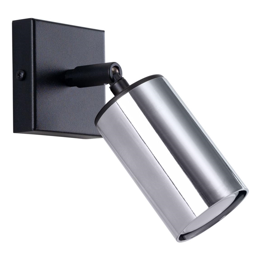 Wall spotlight WINX 1xGU10/10W/230V black/shiny chrome
