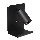 Wall spotlight with shelf and USB charger 1xGU10/35W/230V black