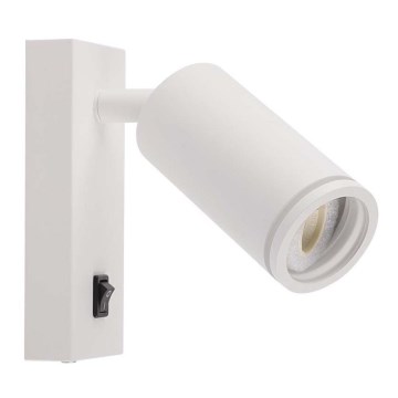 Wall spotlight with switch 1xGU10/35W/230V white