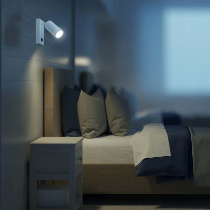 Wall spotlight with switch 1xGU10/35W/230V white
