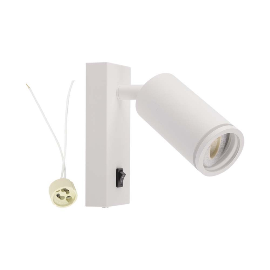 Wall spotlight with switch 1xGU10/35W/230V white