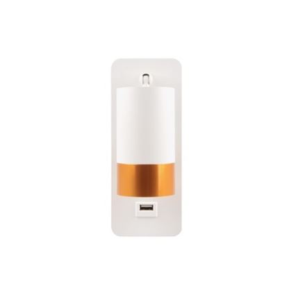 Wall spotlight with USB charger 1xGU10/35W/230V white/gold