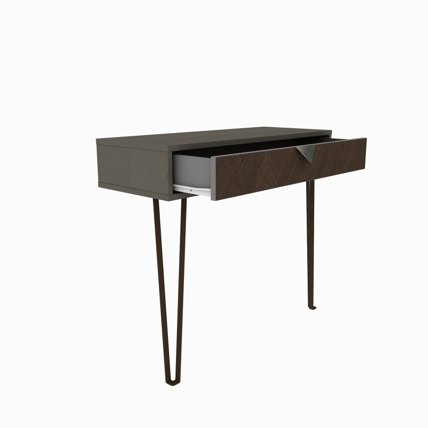 Wall table LINEA 78x90 cm brown/anthracite