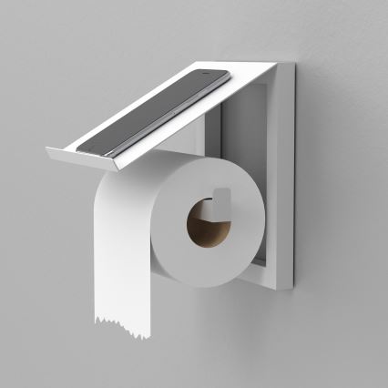 Wall toilet paper holder 17x15 cm white