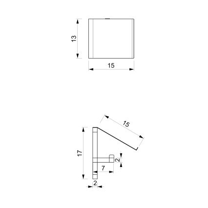 Wall toilet paper holder 17x15 cm white