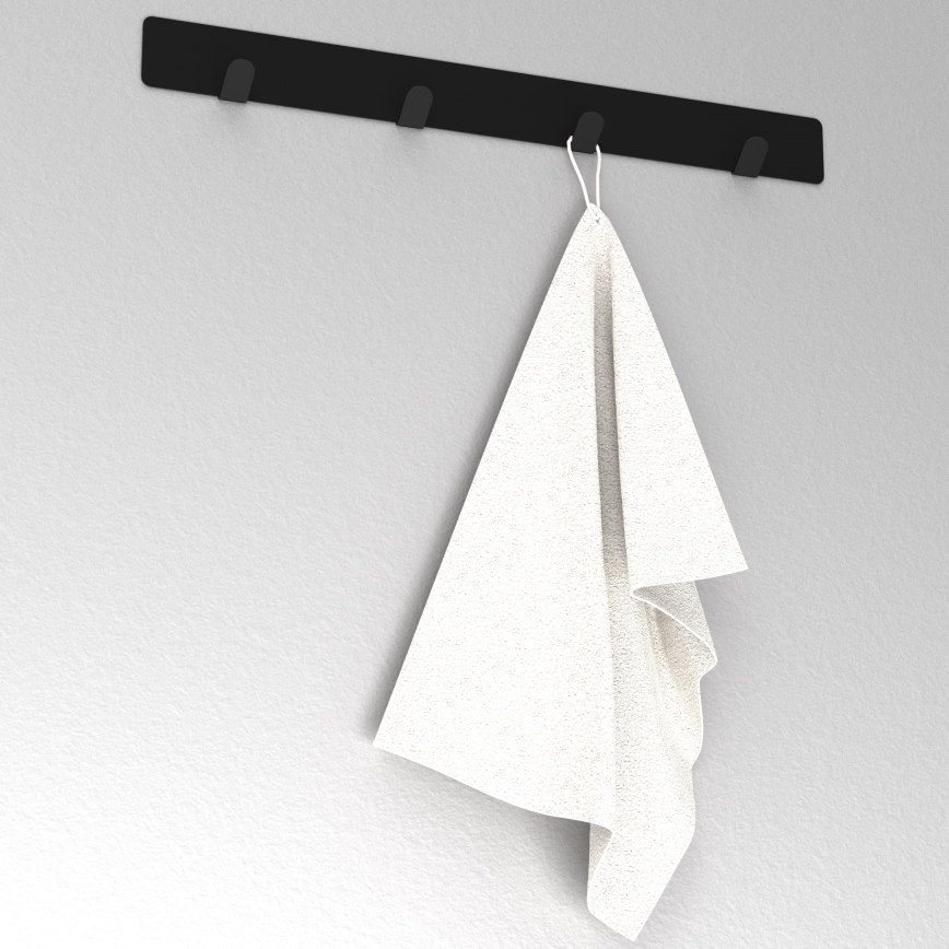 Wall towel hanger 40 cm black