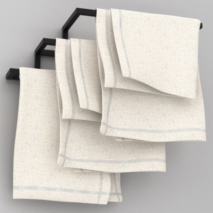 Wall towel holder 19x58 cm black