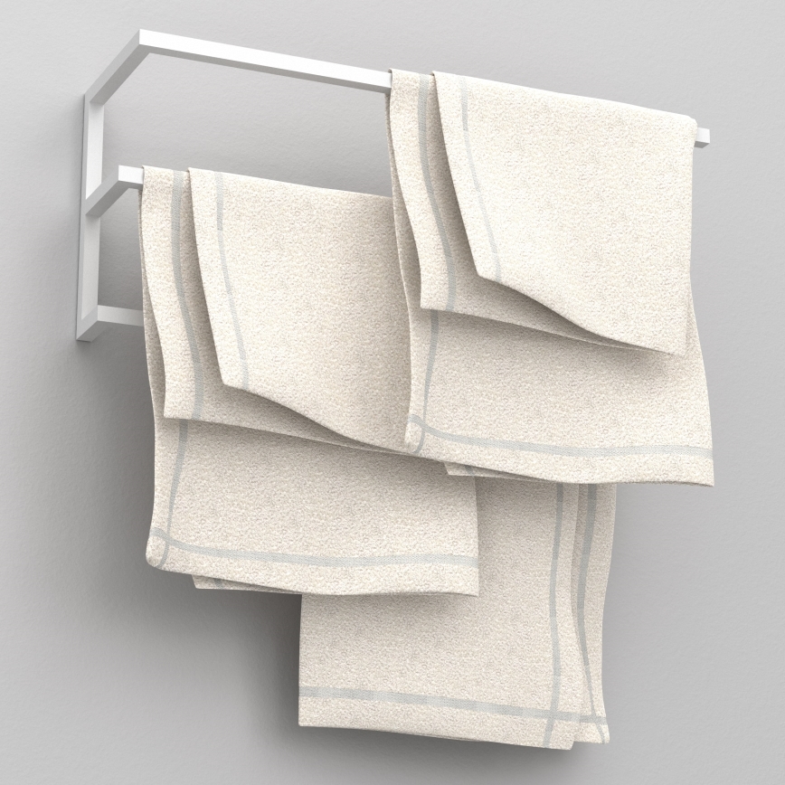 Wall towel holder 25x60 cm white