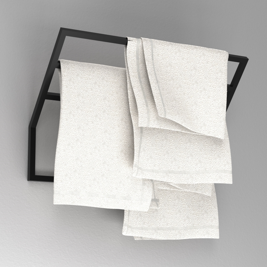 Wall towel holder 37x60 cm black