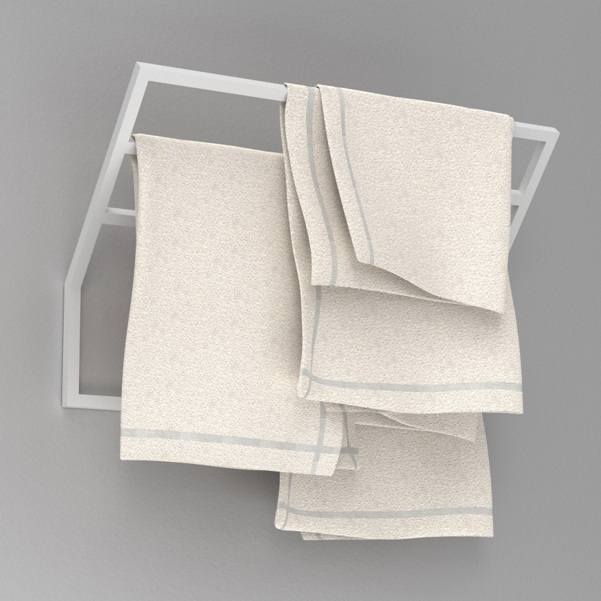 Wall towel holder 37x60 cm white
