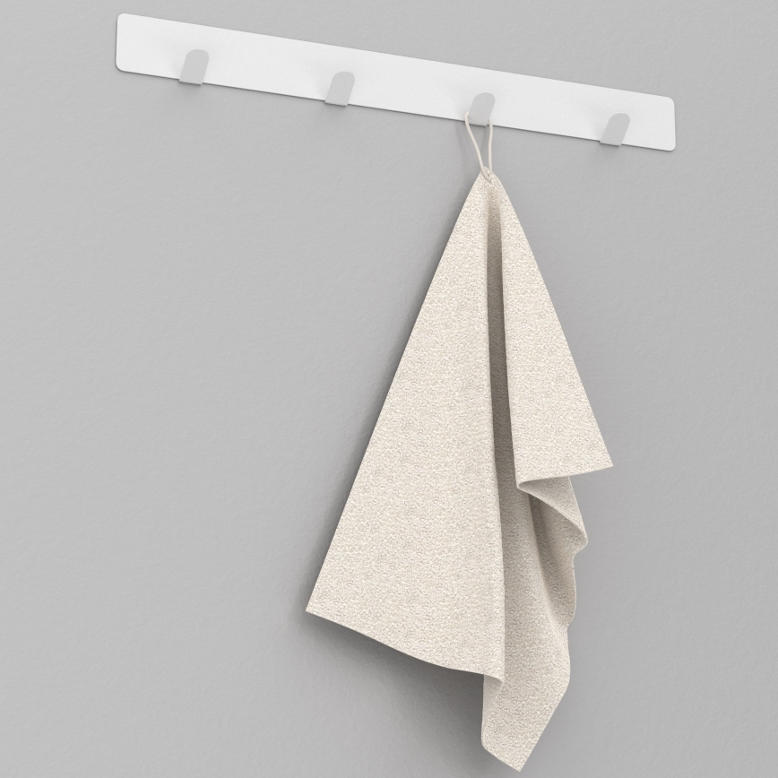Wall towel holder 40 cm white