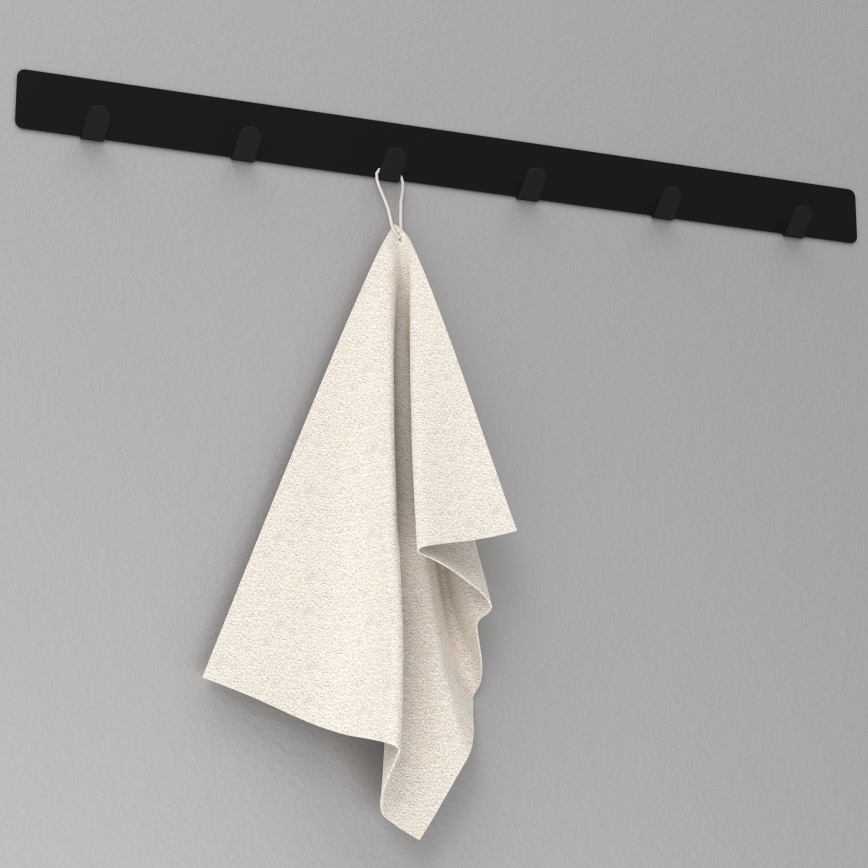 Wall towel holder 60 cm black
