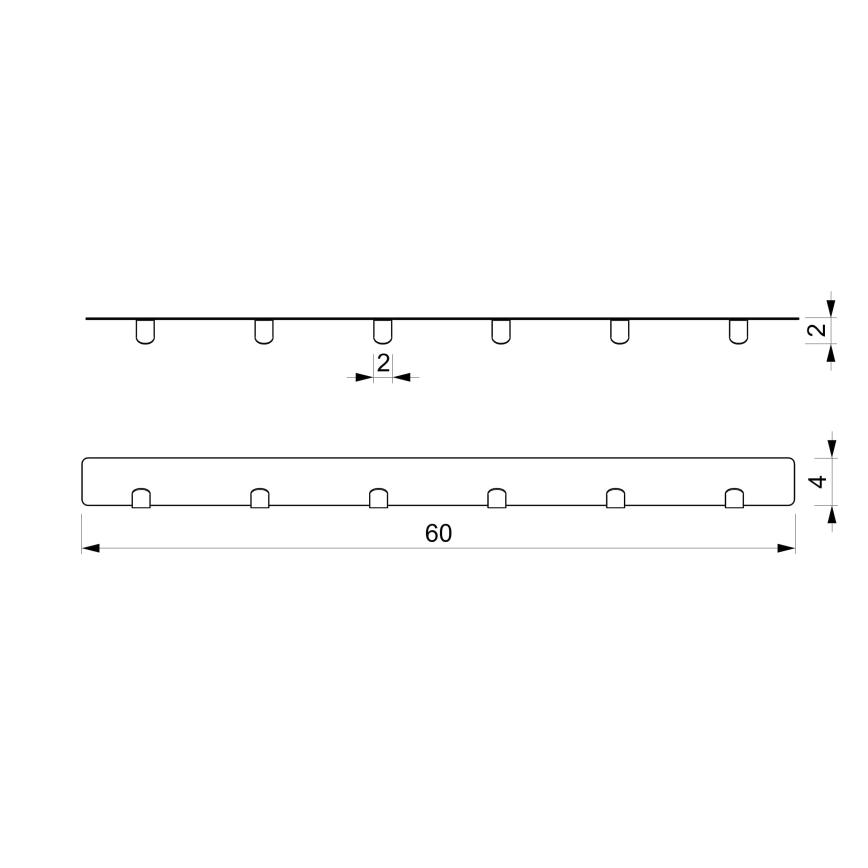 Wall towel holder 60 cm white