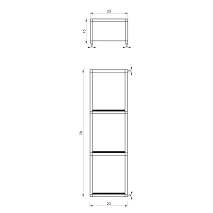 Wall towel holder 78x23 cm black