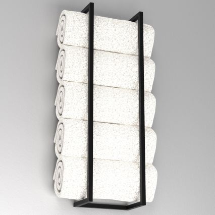 Wall towel holder 78x23 cm black
