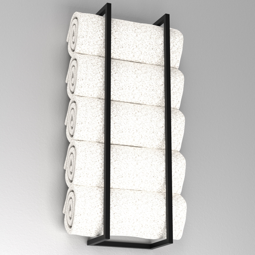 Wall towel holder 78x23 cm black