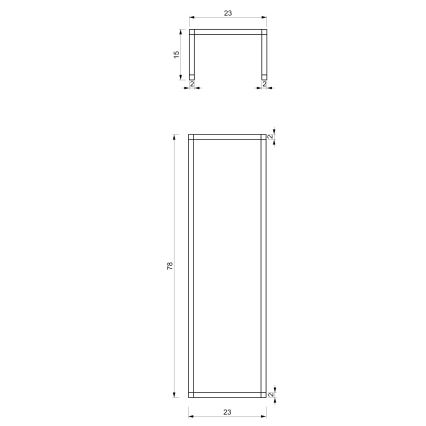 Wall towel holder 78x23 cm black