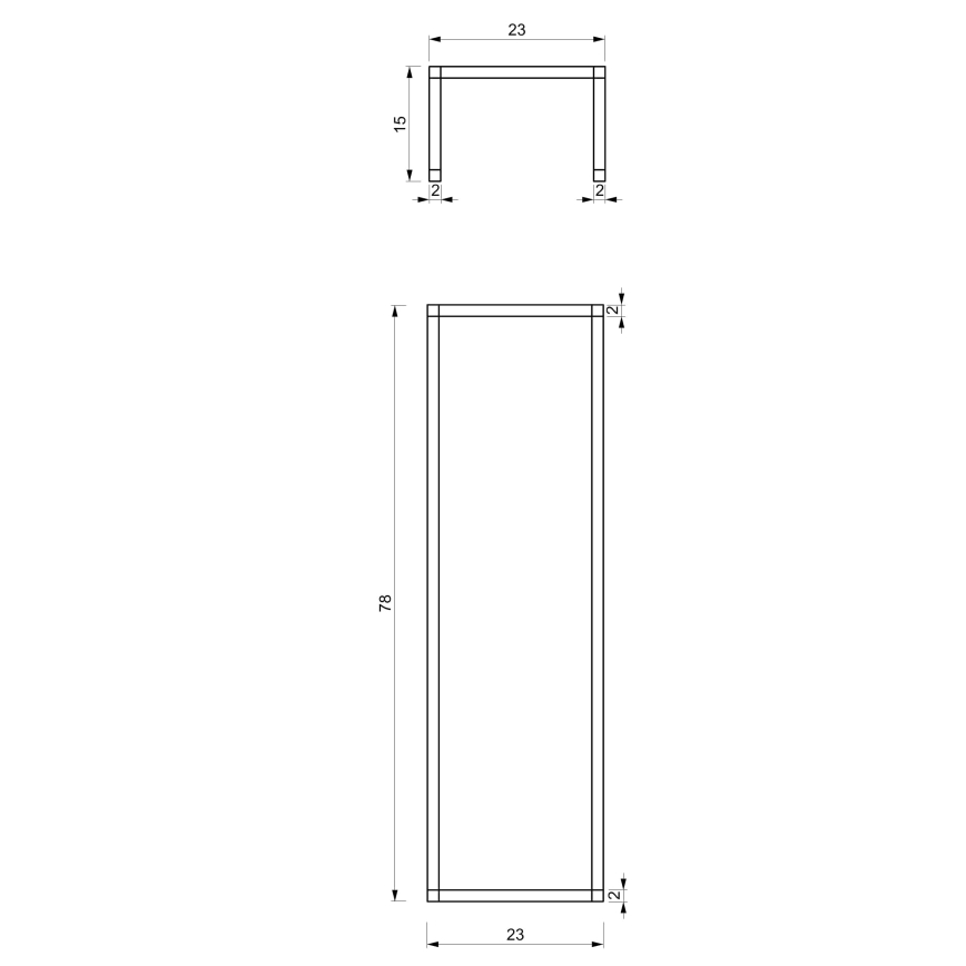 Wall towel holder 78x23 cm black
