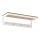 Wall towel holder with a shelf 10x40 cm white