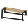 Wall towel holder with a shelf 14x40 cm black