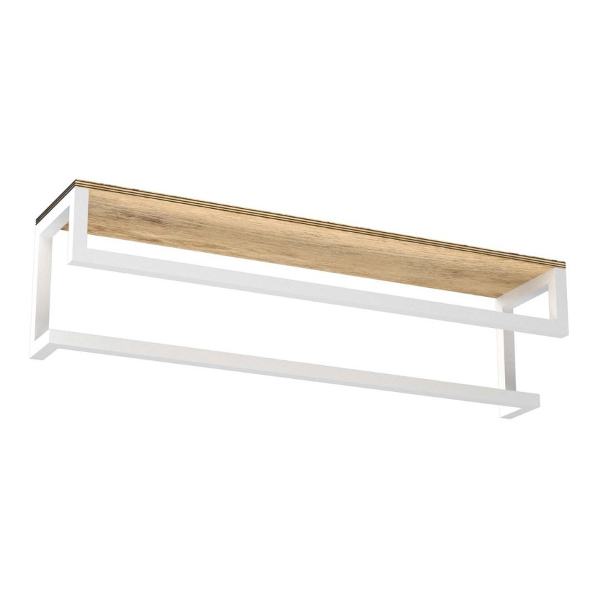 Wall towel holder with a shelf 14x60 cm white