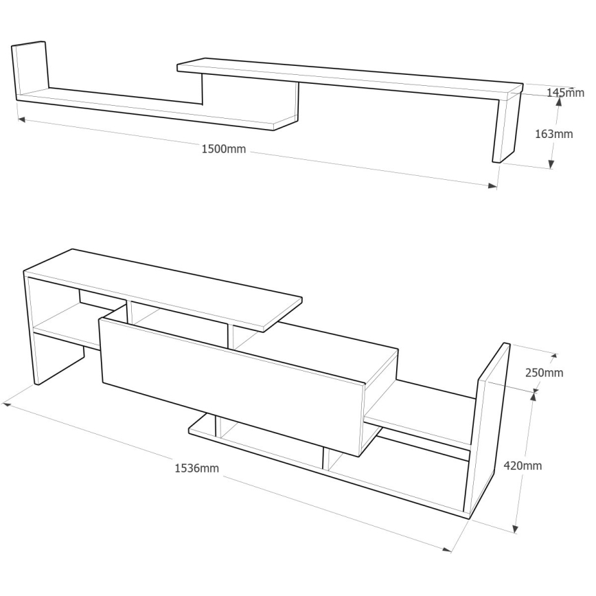 Wall unit DREAM brown/white