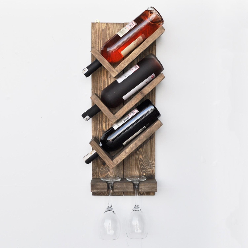Wall wine holder 60x22 cm spruce/pine