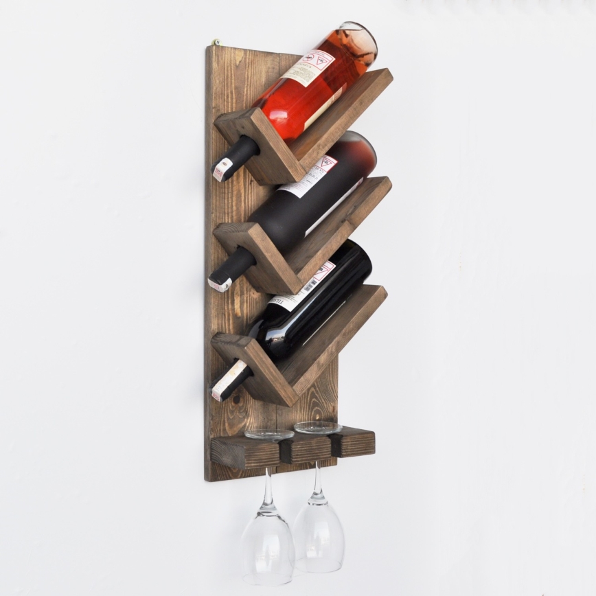 Wall wine holder 60x22 cm spruce/pine