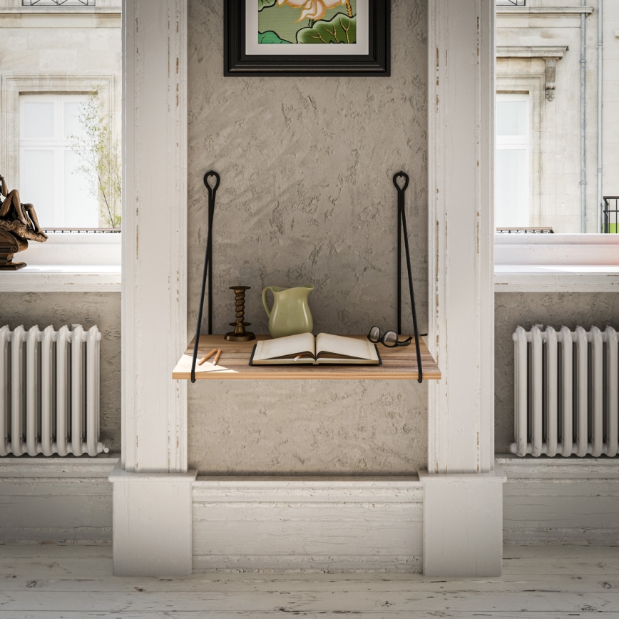 Wall work table TUNA 50x70 cm brown/black