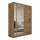 Wardrobe SABRINA 180x215 cm oak woltan