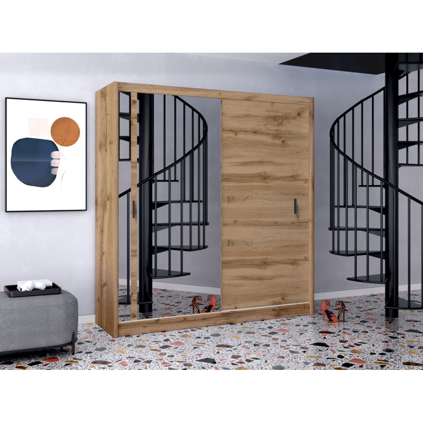 Wardrobe SABRINA 203x215 cm oak woltan