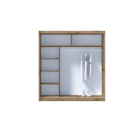 Wardrobe SABRINA 203x215 cm oak woltan